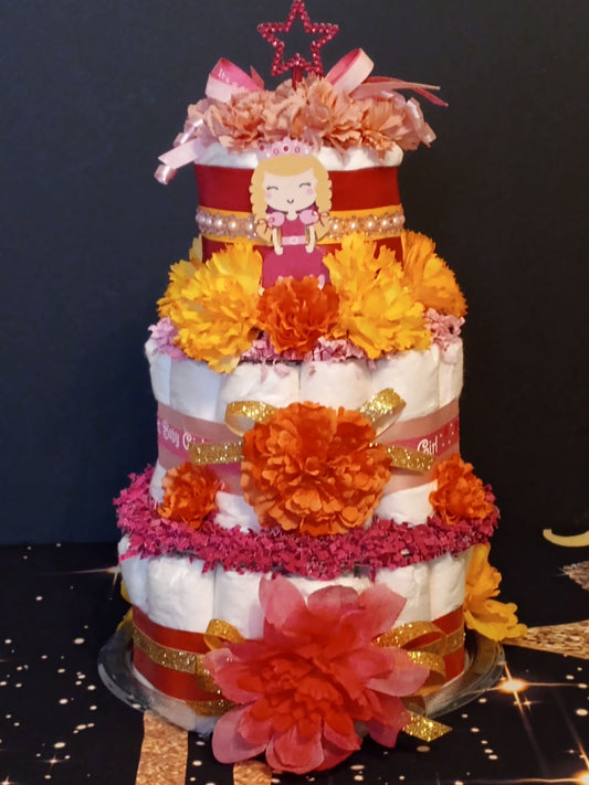 PRINCESS DIAPER CAKE